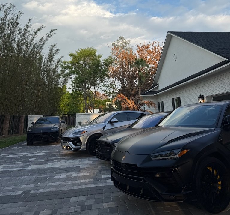Ceramic coating in Orlando FL - Lamborghini Urus lineup with premium paint protection